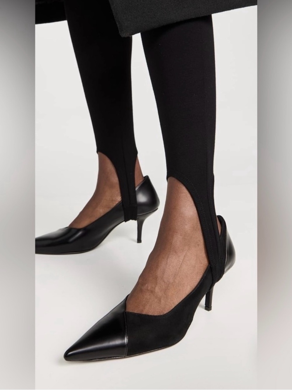 $400 MRSP | Anine Bing - Devon Pumps | High-Shine & Matte Black | US 9